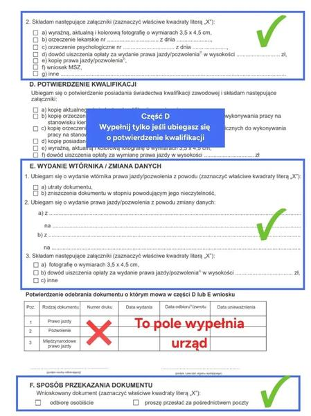 Dokumenty do wymiany prawa jazdy