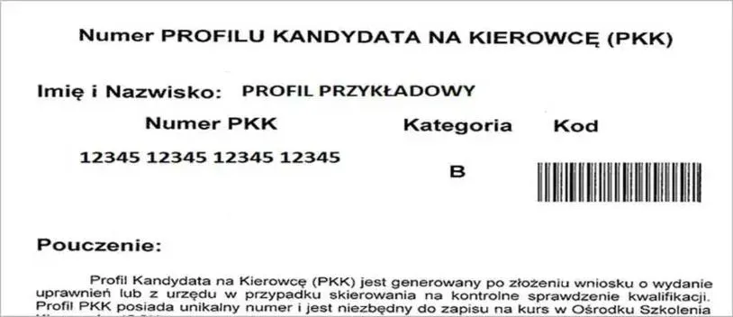 Dokumenty do wyrobienia PKK