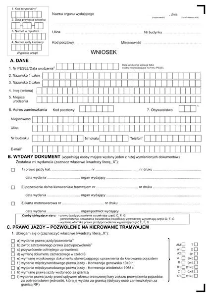Profil kandydata na kierowcę