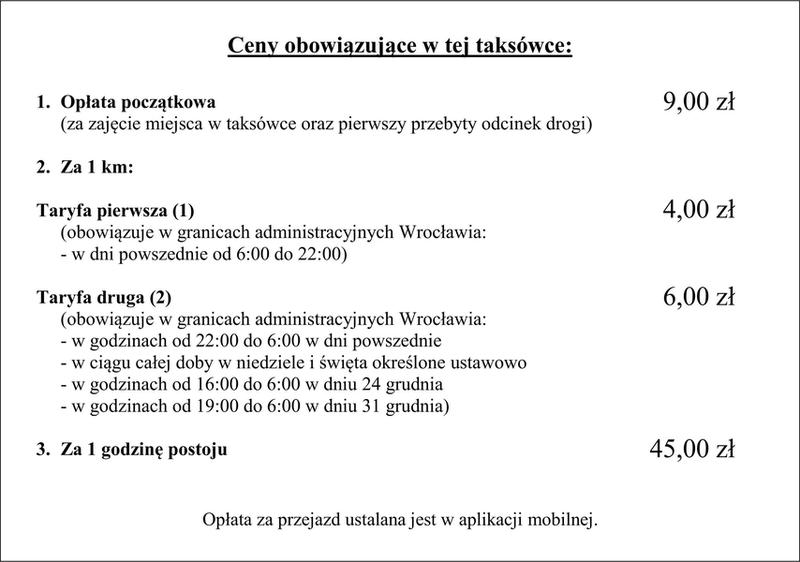 Ukryte opłaty taxi